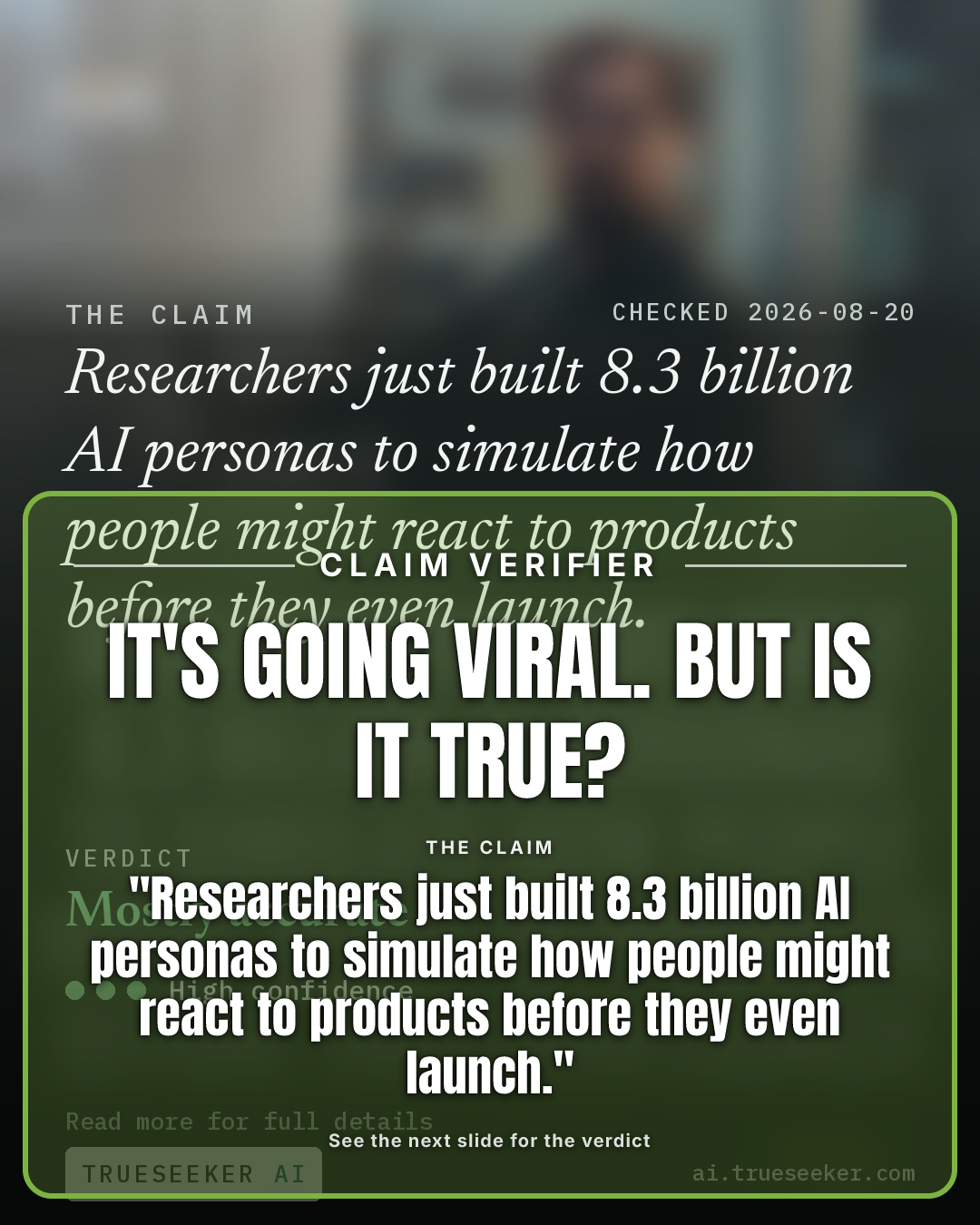 Fact-check card, verdict Mostly accurate