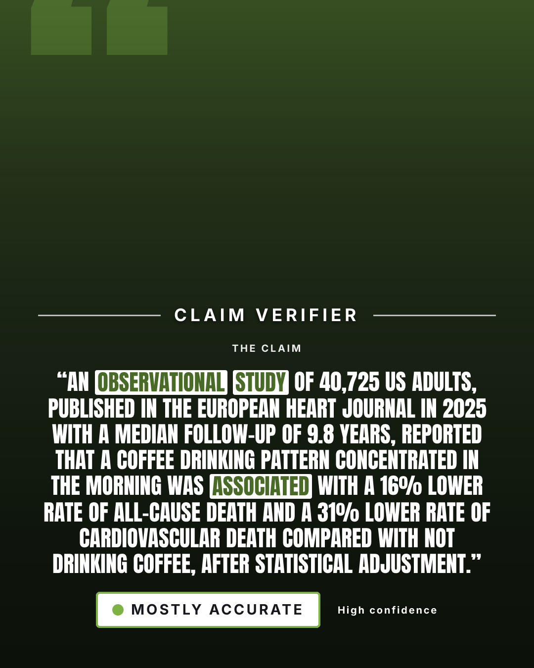 Fact-check card, verdict Mostly accurate