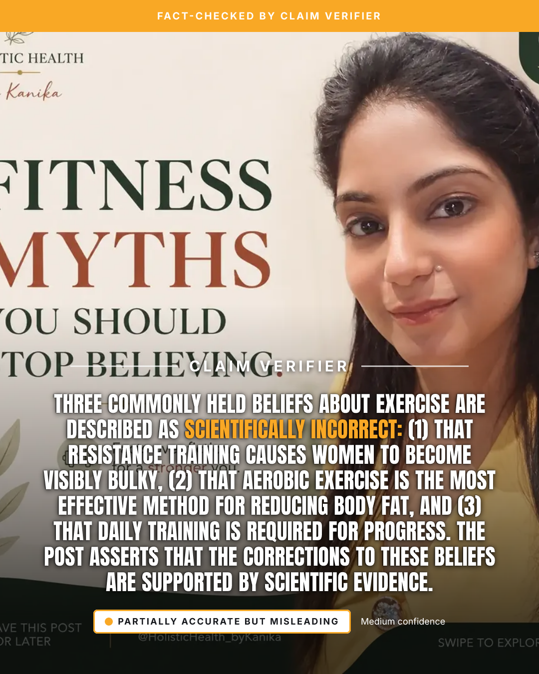 Fact-check card, verdict Partially accurate but misleading