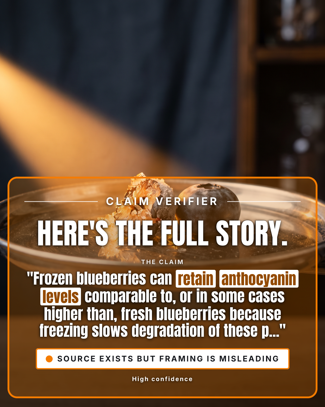 Fact-check card, verdict Source exists but framing is misleading