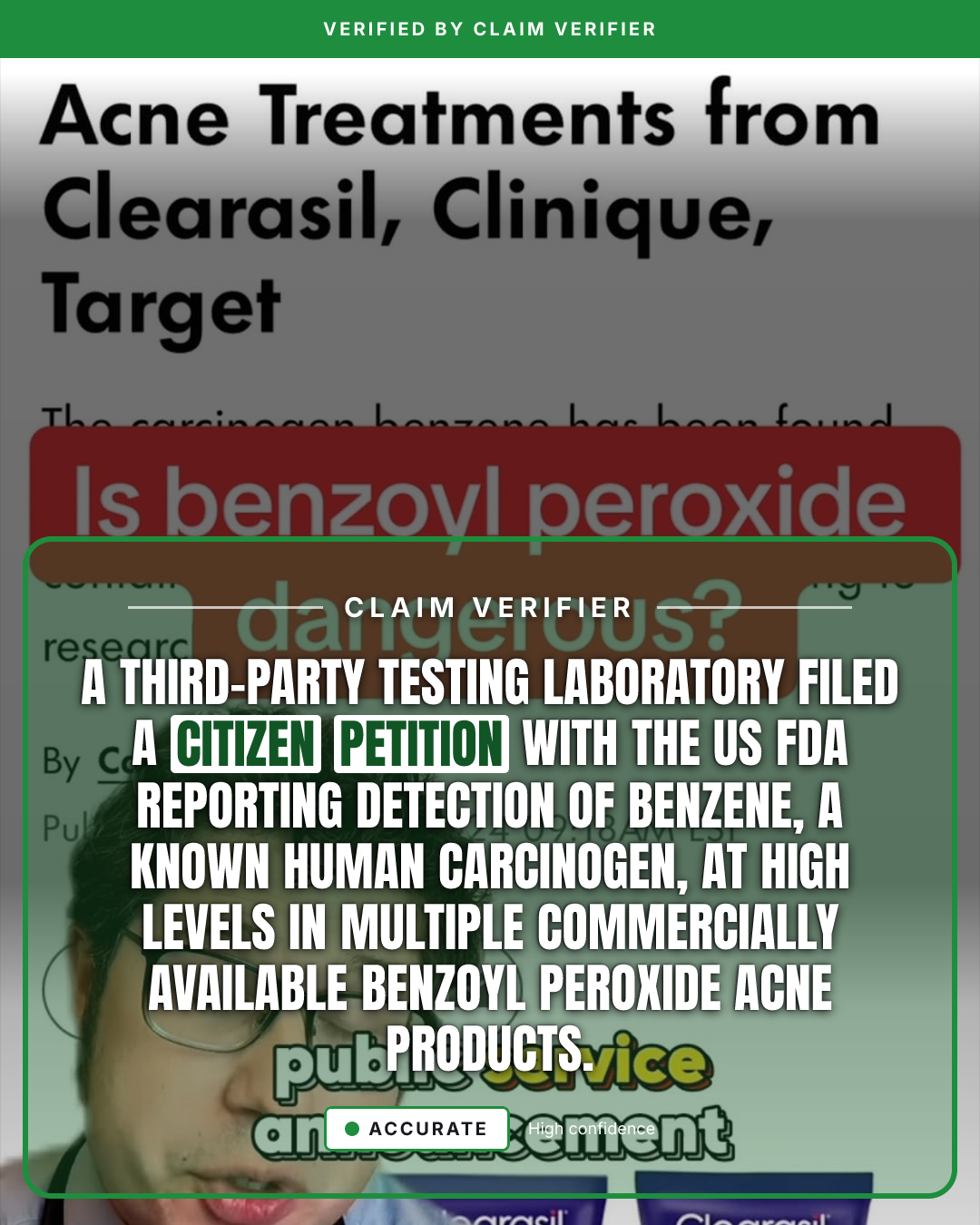 Fact-check card, verdict Accurate